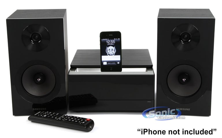 Samsung MM-E430 (MME430) Wireless Bluetooth Dual Dock Stereo Shelf System Speakers Open Box Image 1