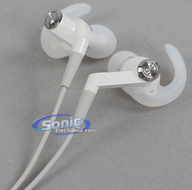 Audio Technica ATH-CKP500 SonicSport Earbuds In-Ear Headphones (White) Image 4