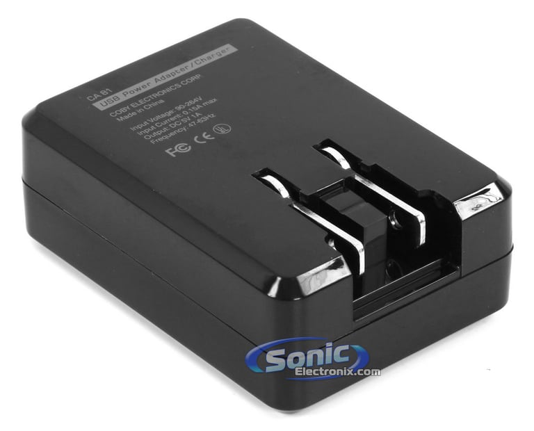 Coby CA81 (CA-81) Universal Dual USB Power Adapter - Black Image 3