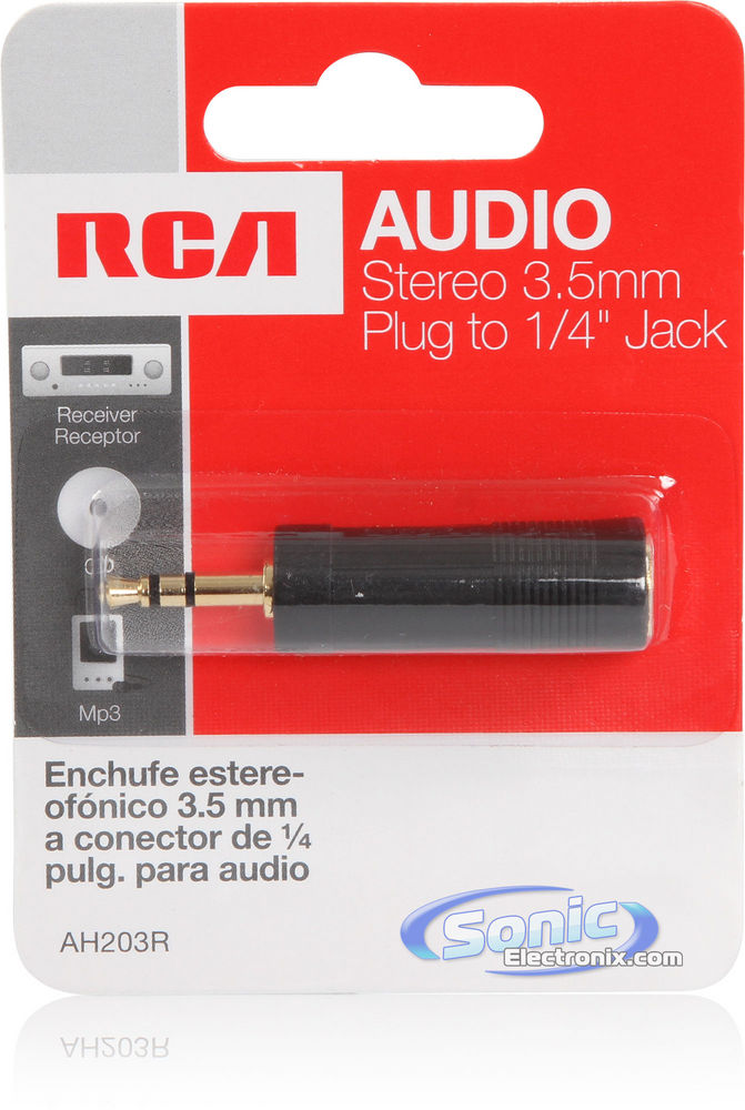 RCA AH203R 1/4" to 3.5mm Jack Adapter Plug Image 2