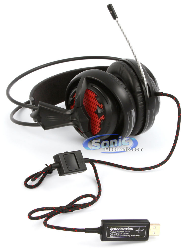 SteelSeries Diablo III - Diablo 3 Gaming Headset - Black/Red Image 3