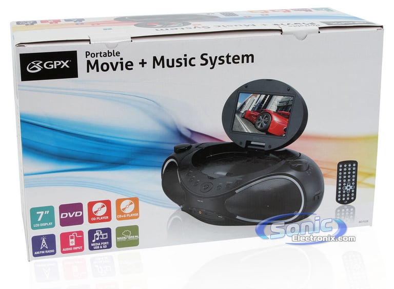 GPX BD702B Portable DVD/CD Player AM/FM Radio Boombox Image 13