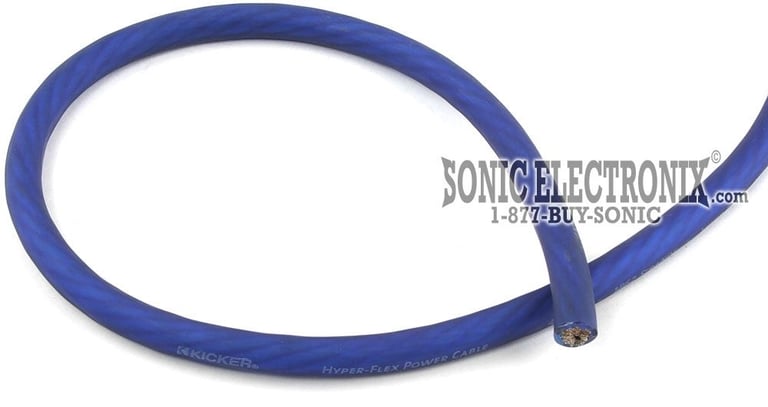 PRECUT 20 ft. - Kicker 4 AWG Cobalt Blue Power/Ground Wire from 05PWB4100 Roll Image 3
