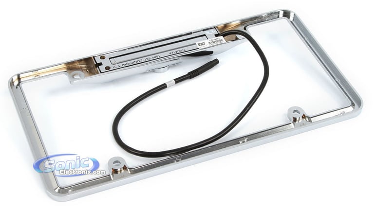 Chrome License Plate Frame Rearview Backup Camera w/Night Vision Image 3