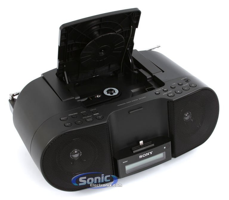 Sony ZS-S3iPBLACKN (ZS-S3iPN) Portable CD Player Boombox Lightning Speaker Dock - Black Open Box Image 3