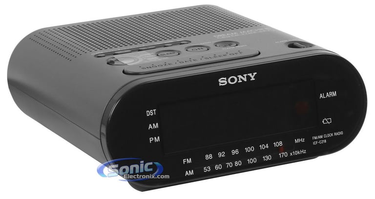 Sony ICF-C218BLACK (ICFC218) AM/FM Radio Alarm Clock - Black Image 2