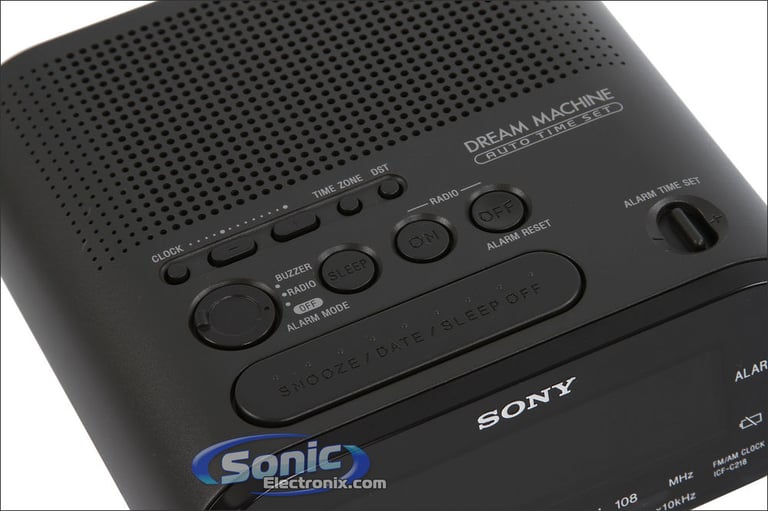 Sony ICF-C218BLACK (ICFC218) AM/FM Radio Alarm Clock - Black Image 5