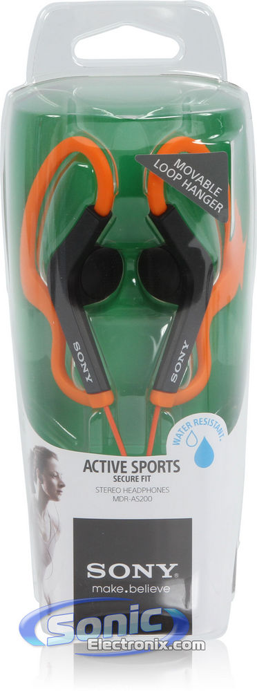 Sony MDR-AS200/ORG Earbuds Active Sports In-Ear Headphones (Orange) Image 6