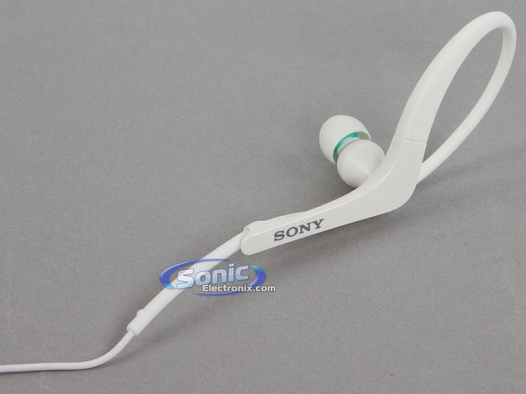 Sony MDR-AS400iP/W Active Sports Earbuds Ear-Clip Headphones (White) Open Box Image 3