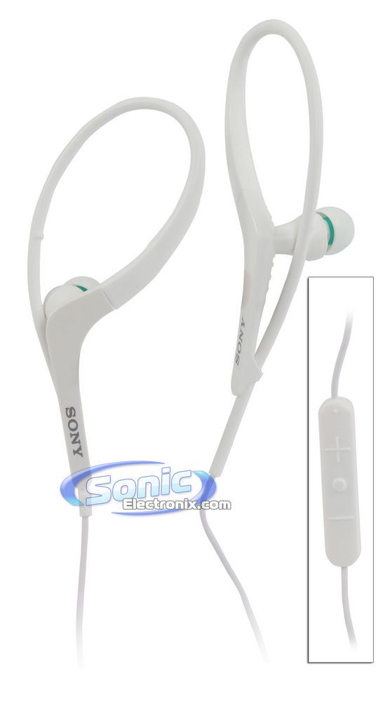 Sony MDR-AS400iP/W Active Sports Earbuds Ear-Clip Headphones (White) Open Box Image 1