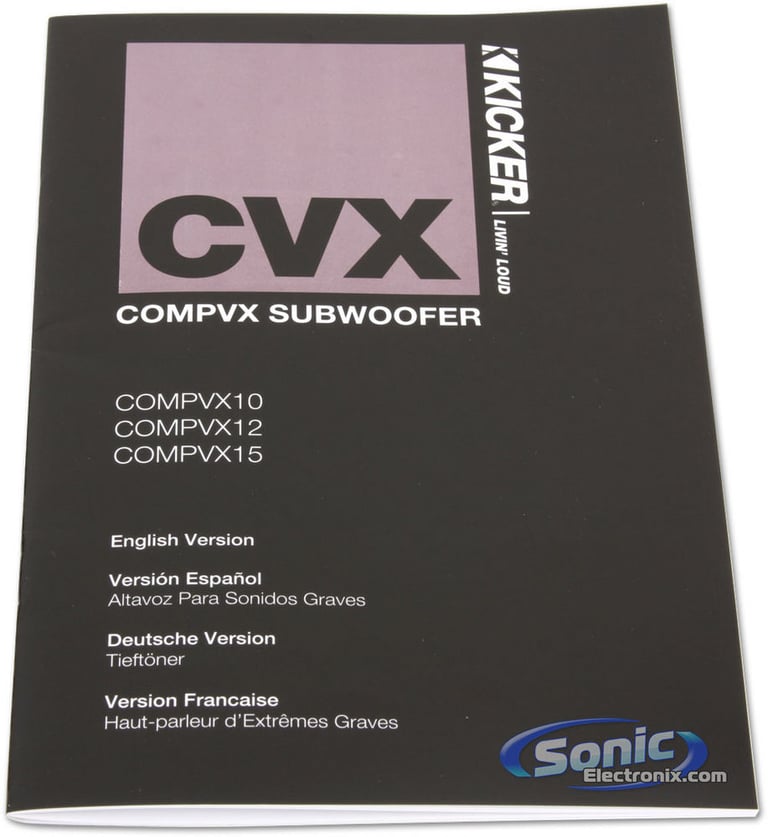 Combo: 2 x Kicker CVX10 10" Subs + NVX JAD1200.1 Image 15