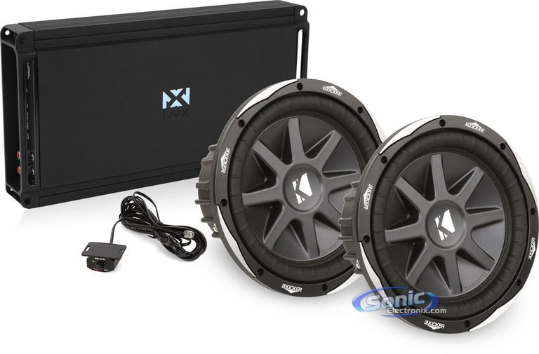 Combo: 2 x Kicker CVX10 10" Subs + NVX JAD1200.1 Image 1
