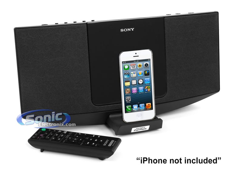 Sony CMT-V10iPN Lightning iPod/iPhone CD Player Speaker Dock Shelf System Open Box Image 1