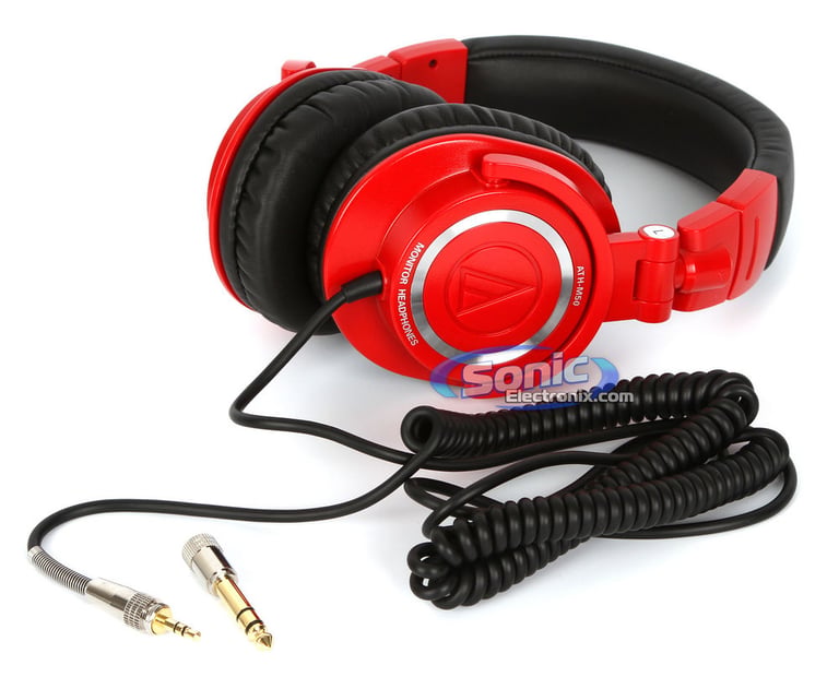 Audio Technica ATH-M50RD Red + Motorola SF600 Bluetooth Headphones Bundle Image 3