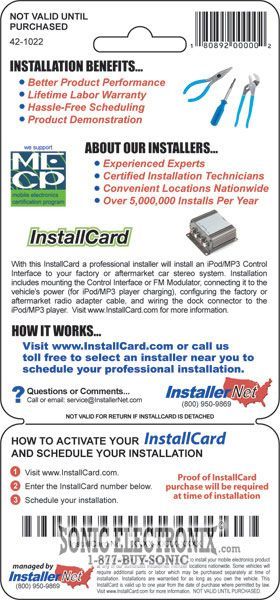 InstallCard 42-1022 (iPod/MP3 Player) Image 2