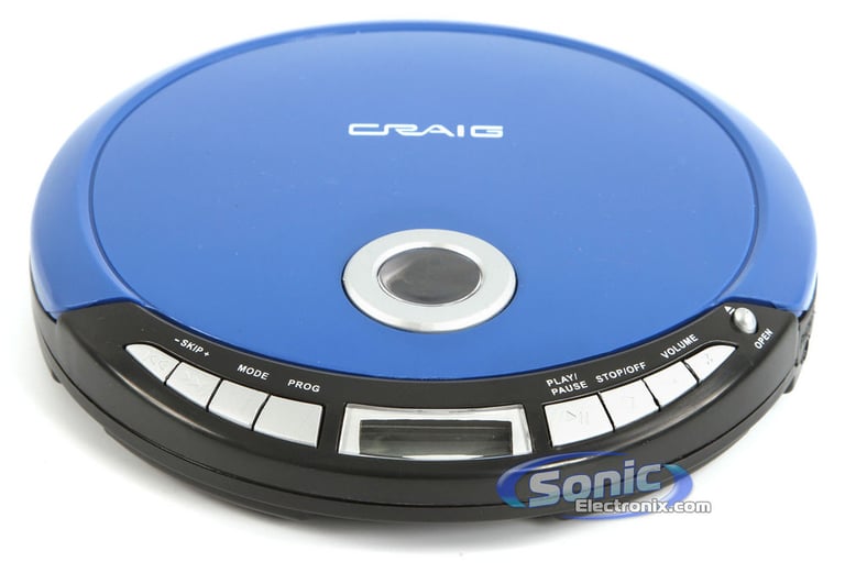 Craig CD2808 Personal Compact Disc Portable CD Player (Blue) Image 2