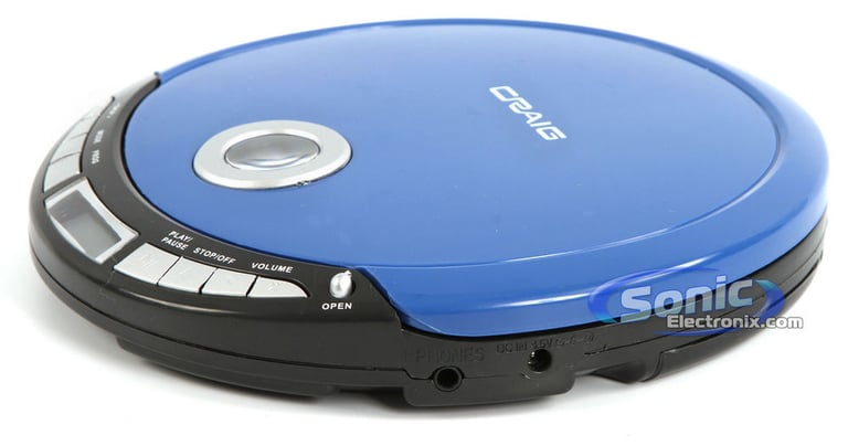 Craig CD2808 Personal Compact Disc Portable CD Player (Blue) Image 4