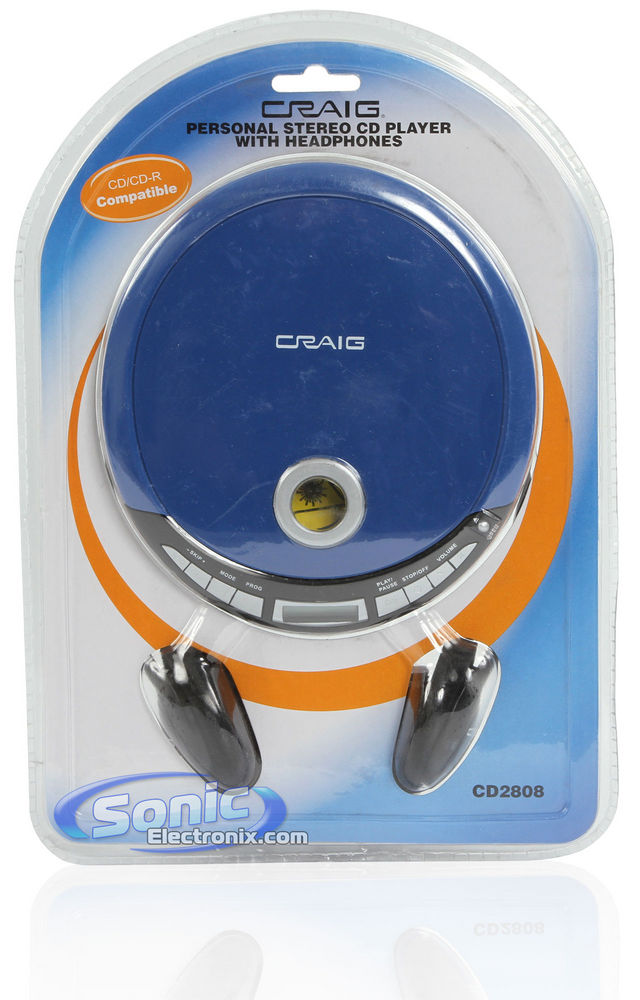 Craig CD2808 Personal Compact Disc Portable CD Player (Blue) Image 8