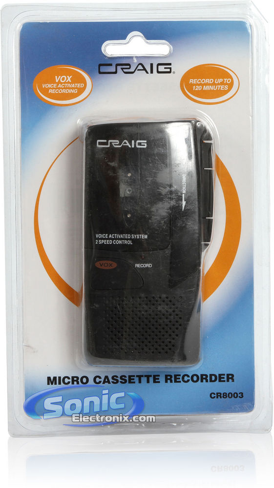 Craig CR8003 Micro Cassette Player/Recorder (Black) Image 6