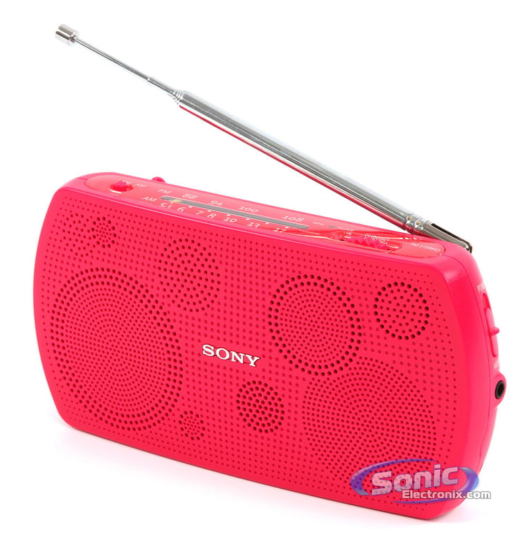 Sony SRF-18 (SRF18) Portable AM/FM Radio Speaker System - Pink Image 2
