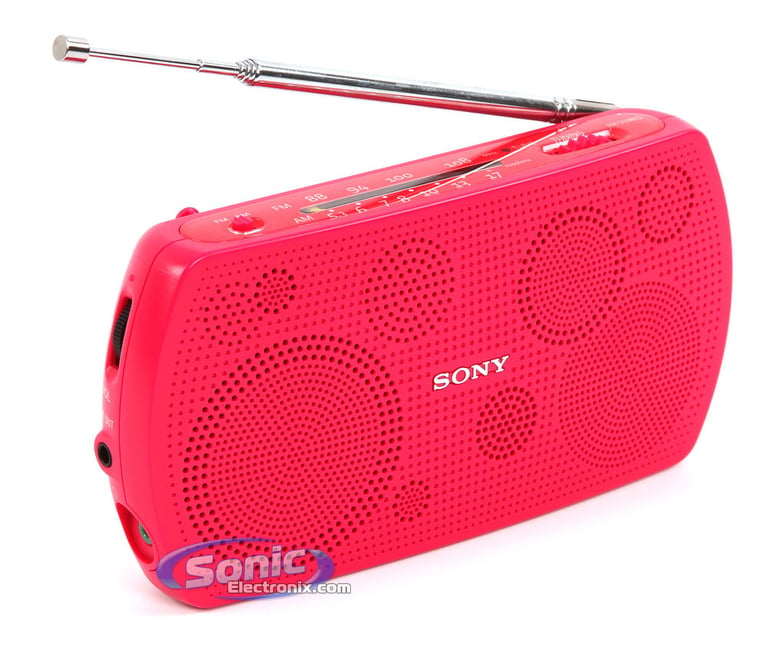 Sony SRF-18 (SRF18) Portable AM/FM Radio Speaker System - Pink Image 1