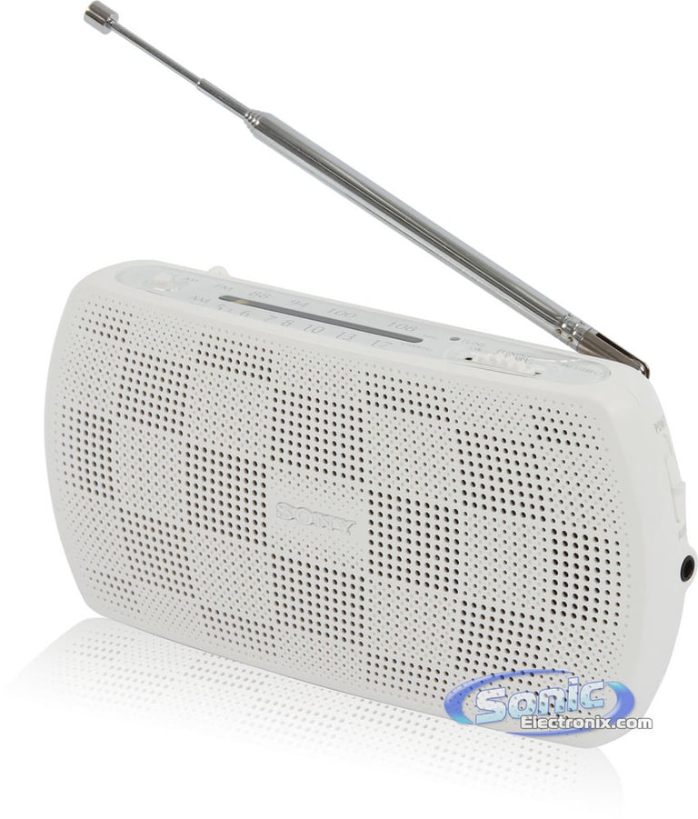 Sony SRF-18 (SRF18) Portable AM/FM Radio Speaker System - White Image 2
