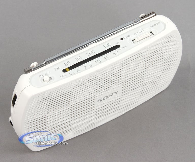 Sony SRF-18 (SRF18) Portable AM/FM Radio Speaker System - White Image 5