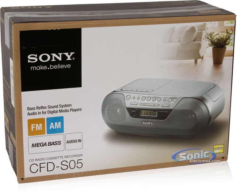 Sony CFD-S05 (CFDS05) Portable AM/FM Radio CD/Cassette Player Boombox Speakers Image 7
