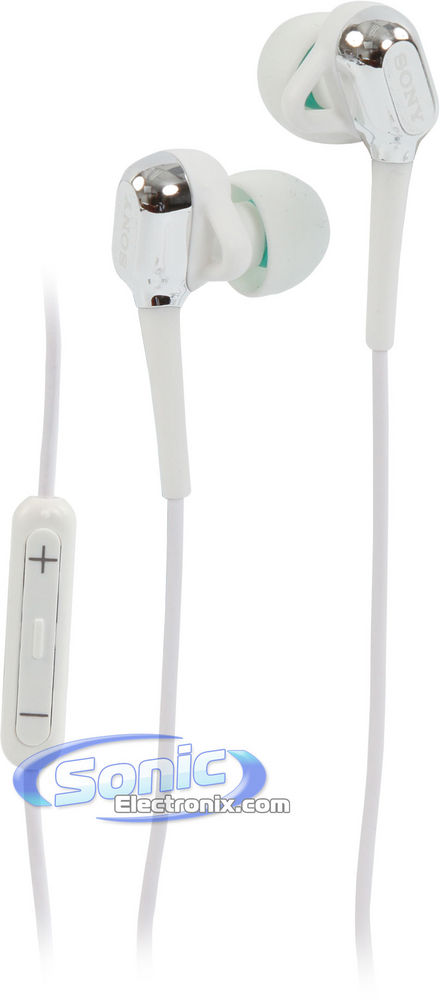 Sony XBA-C10iP/WHI (XBAC10iP) In-Ear Headphones iPod/iPhone Headset - White Image 1