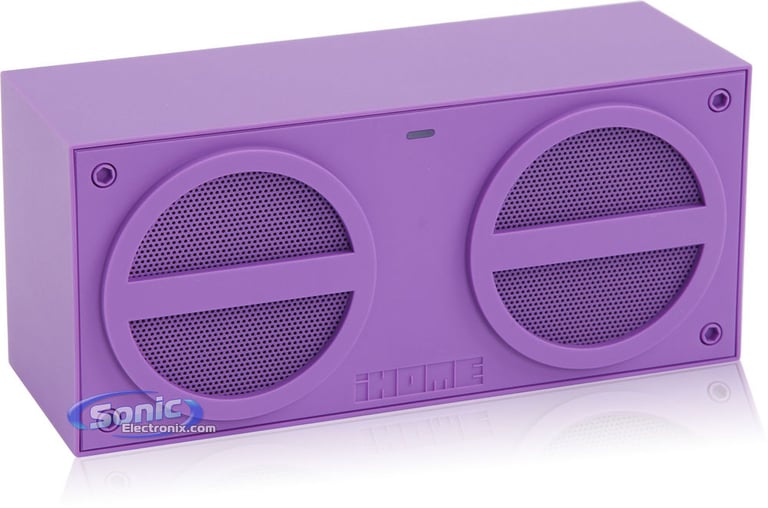 iHome iBT24UC Portable Wireless Bluetooth Speaker System (Purple) Image 1