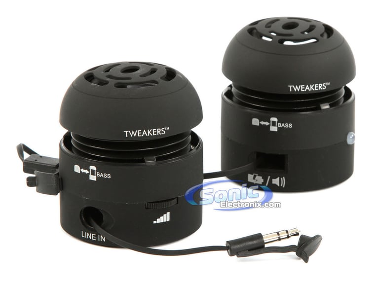 Tweakers Grandmax (SPKR-R1-BK-L02) Mini Portable Boom Speakers - Black Image 1