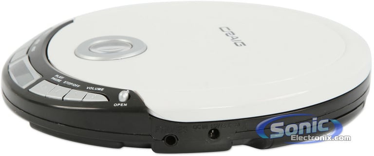 Craig CD2808 Personal Compact Disc Portable CD Player (White) Image 3