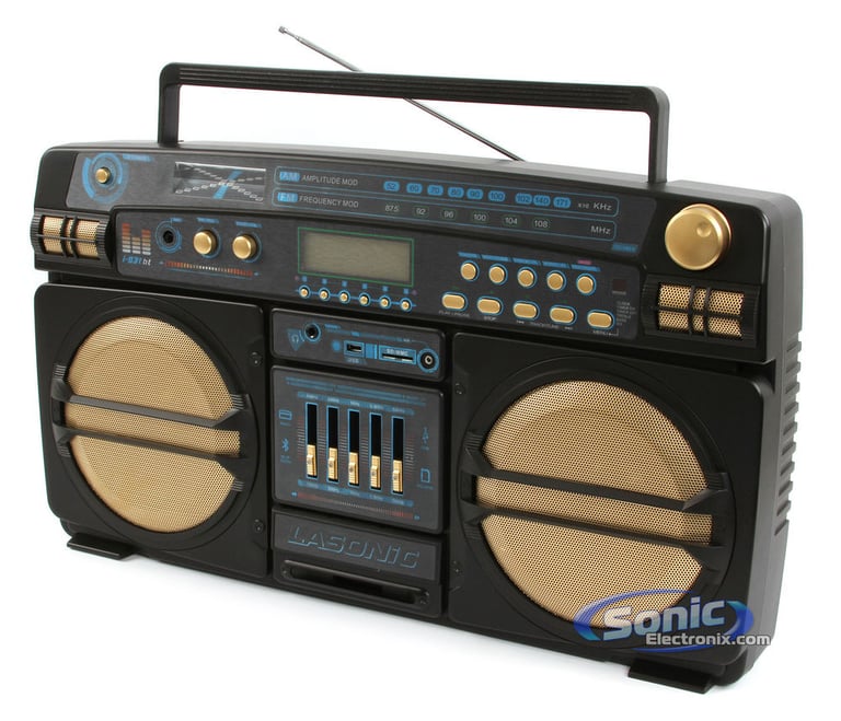 Lasonic Limited Edition i-931BT Ghetto Blaster - Black/Gold Image 2