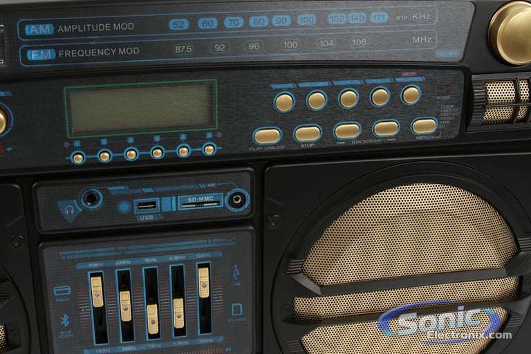 Lasonic Limited Edition i-931BT Ghetto Blaster - Black/Gold Image 4