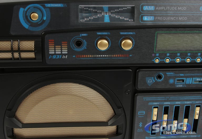 Lasonic Limited Edition i-931BT Ghetto Blaster - Black/Gold Image 5