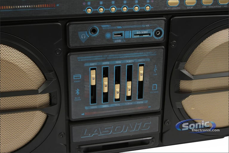 Lasonic Limited Edition i-931BT Ghetto Blaster - Black/Gold Image 6