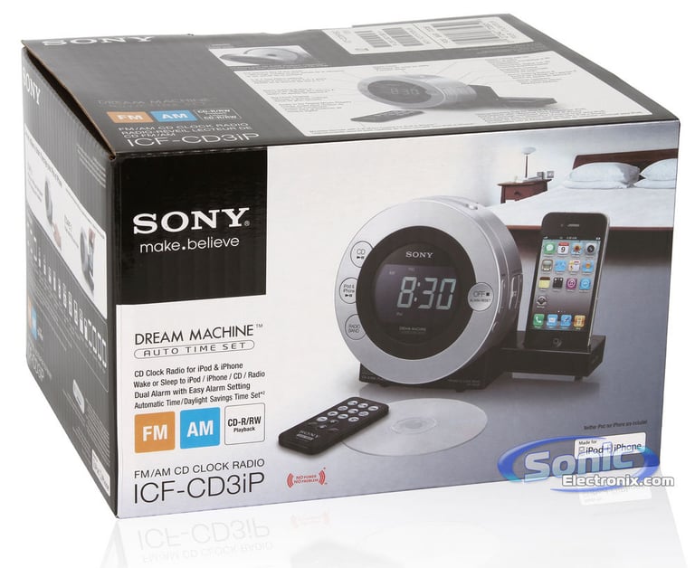 Sony ICF-CD3IPSIL (ICFCD3IP-SIL) iPod Dock Clock Image 13
