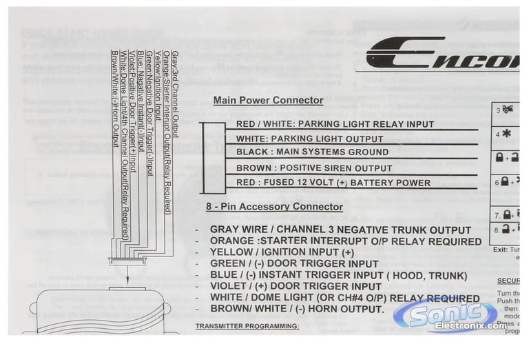 Encore E3 1-way Car Alarm - Open Box, Very Good Condition (Used) Image 9