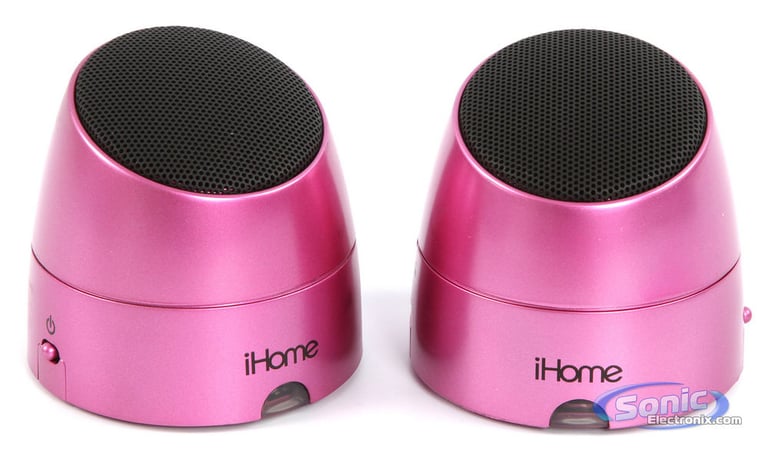 iHome iHM79PC Mini Portable Stereo Speakers (Pink) Image 2