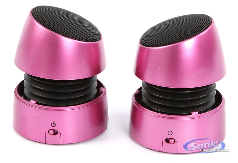 iHome iHM79PC Mini Portable Stereo Speakers (Pink) Image 3