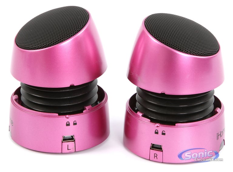 iHome iHM79PC Mini Portable Stereo Speakers (Pink) Image 4