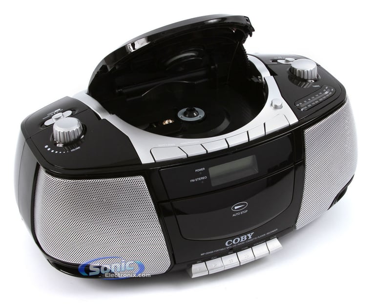 Coby MPCD450 (MP-CD450) Portable AM/FM Radio CD/Cassette Player Boombox Image 3