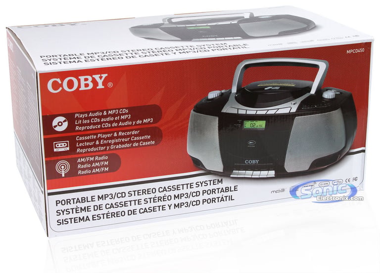 Coby MPCD450 (MP-CD450) Portable AM/FM Radio CD/Cassette Player Boombox Image 8