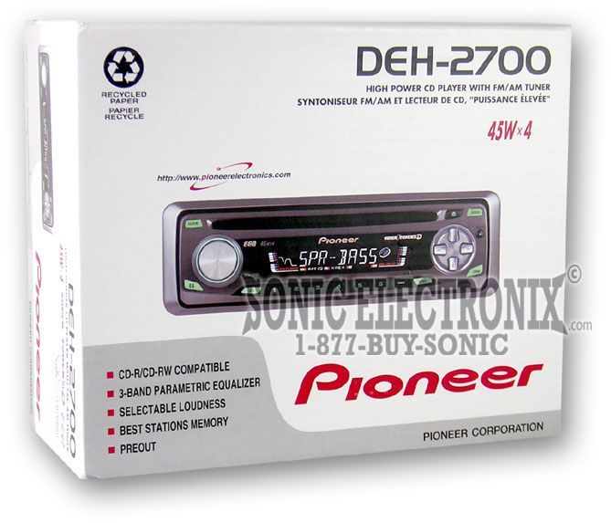 Pioneer DEH-2700 Image 2