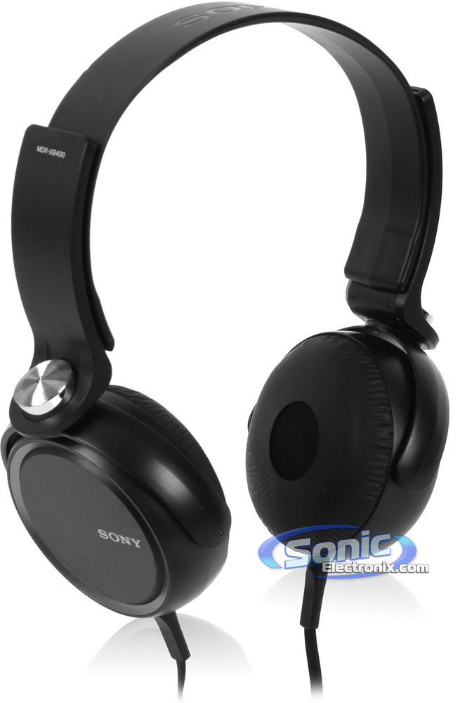 Sony MDR-XB400/BLK (MDRXB400/BLK) XB Extra Bass Headphones - Black Open Box Image 9