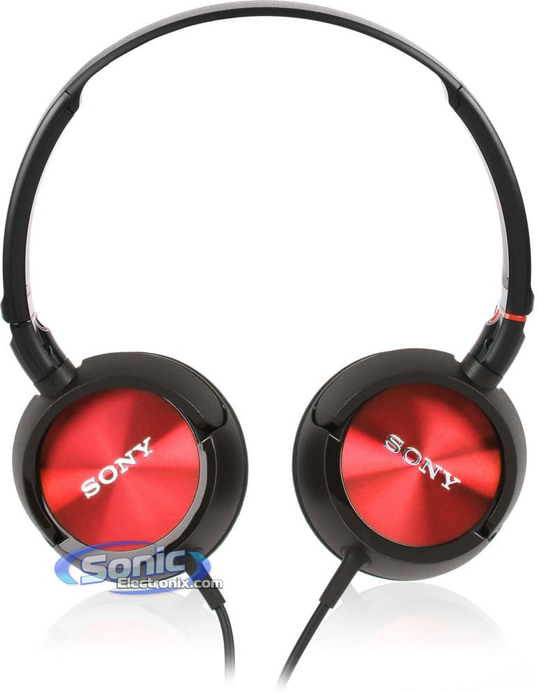 Sony MDR-ZX300/RED (MDRZX300/RED) Stereo On-Ear Headphones - Red/Black-OPEN BOX Image 11