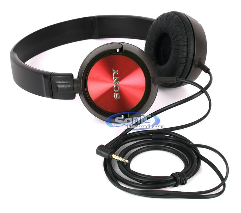 Sony MDR-ZX300/RED (MDRZX300/RED) Stereo On-Ear Headphones - Red/Black-OPEN BOX Image 12