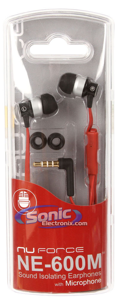 NuForce NE-600M Red (NE600M-RED) In-Ear Headphones Headset Open Box Image 7