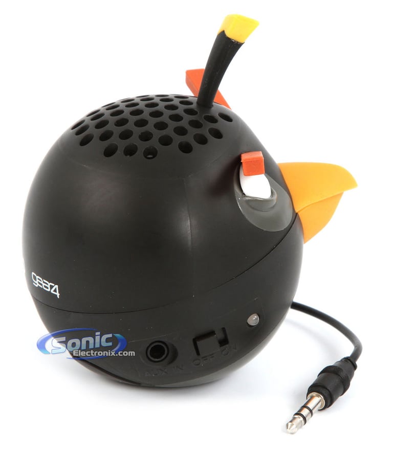 Gear4 PG779 Angry Birds Portable Mini Speaker System (Classic Black Bird) Image 2