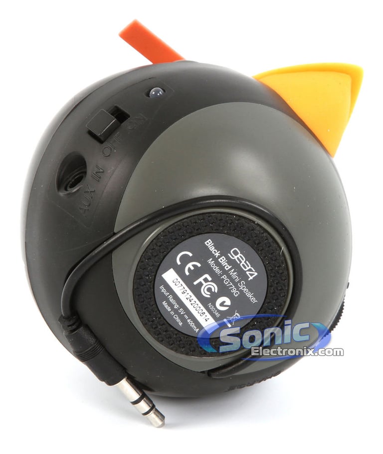 Gear4 PG779 Angry Birds Portable Mini Speaker System (Classic Black Bird) Image 4